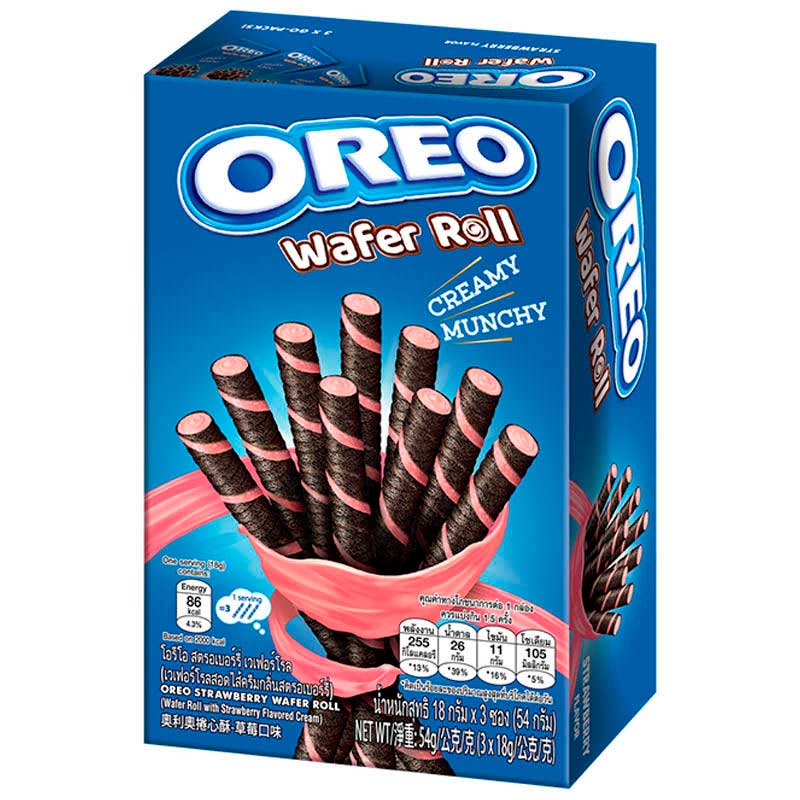 Oreo Wafer Roll Strawberry (Thai)